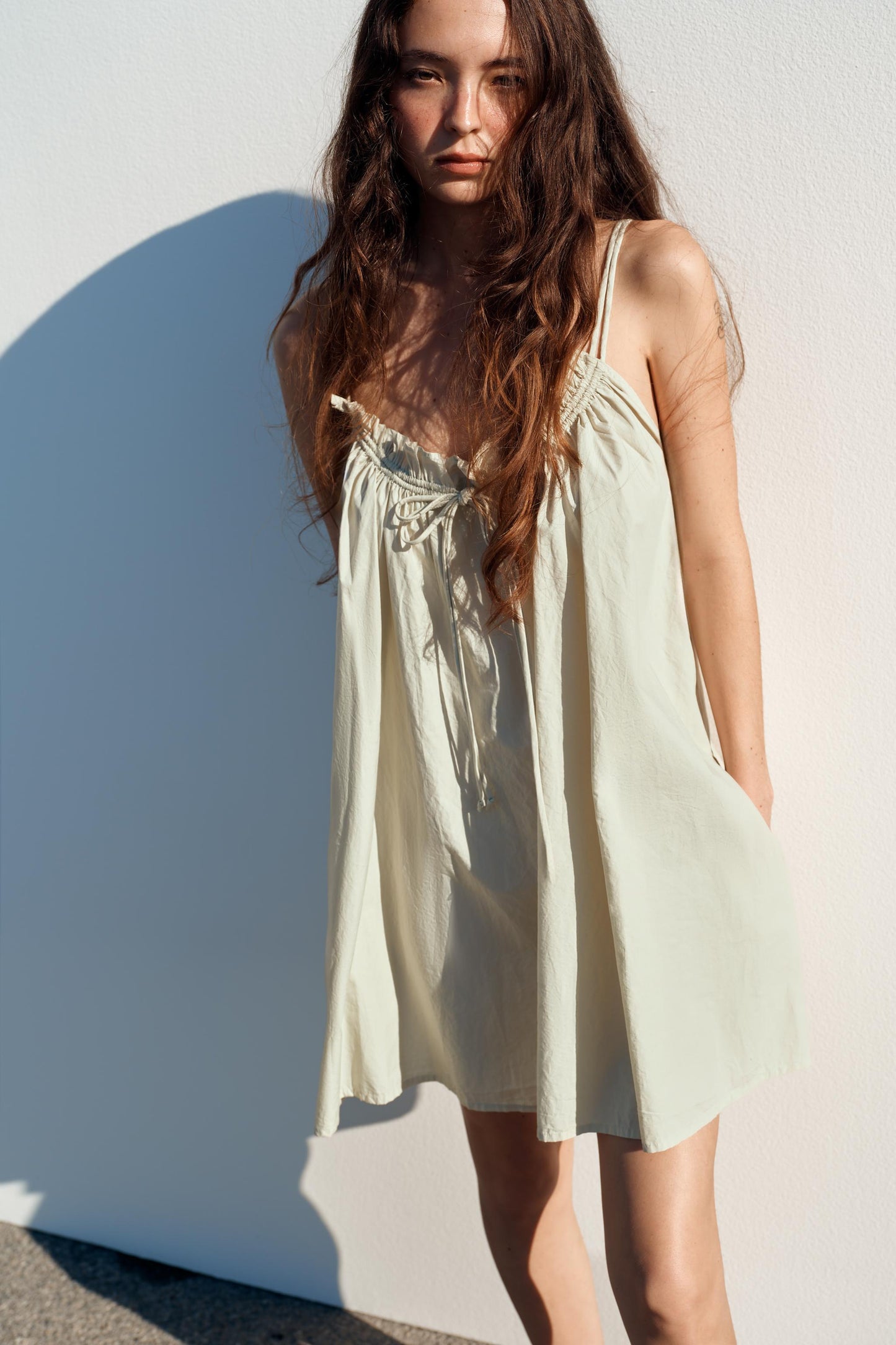 VESTIDO MINI POPELÍN TIRANTES