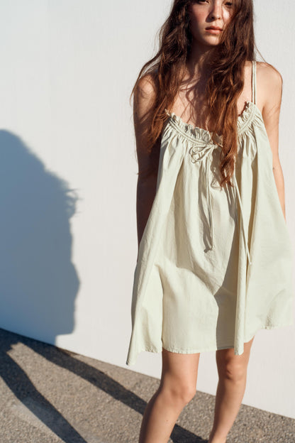 VESTIDO MINI POPELÍN TIRANTES