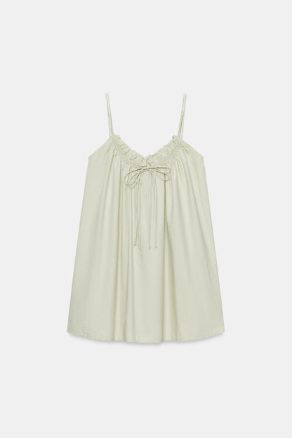 VESTIDO MINI POPELÍN TIRANTES