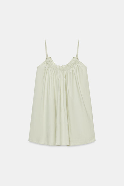 VESTIDO MINI POPELÍN TIRANTES