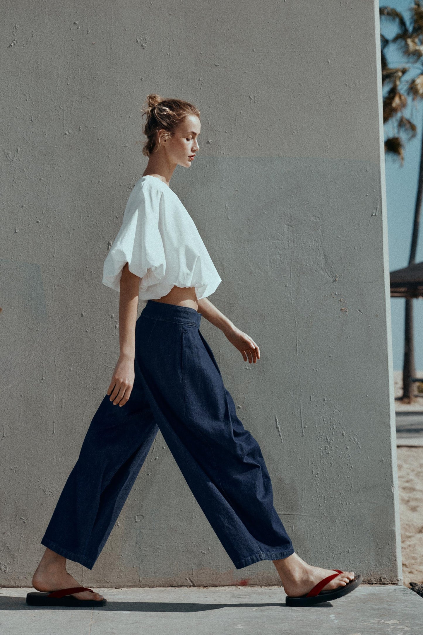 JEANS CULOTTE TIRO ALTO PINZAS